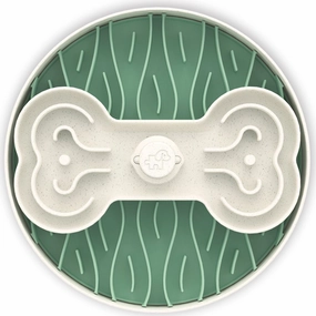 Puzzle Feeder Interactive Dog Bowl (Broken Wave, Green) dog bones rawhide chew sticks dog jerky bacon bone