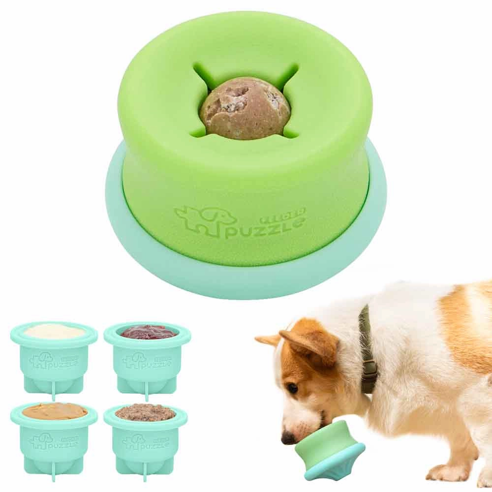 Puzzle Lickpop Green Interactive Treat Dispensing Dog Toy