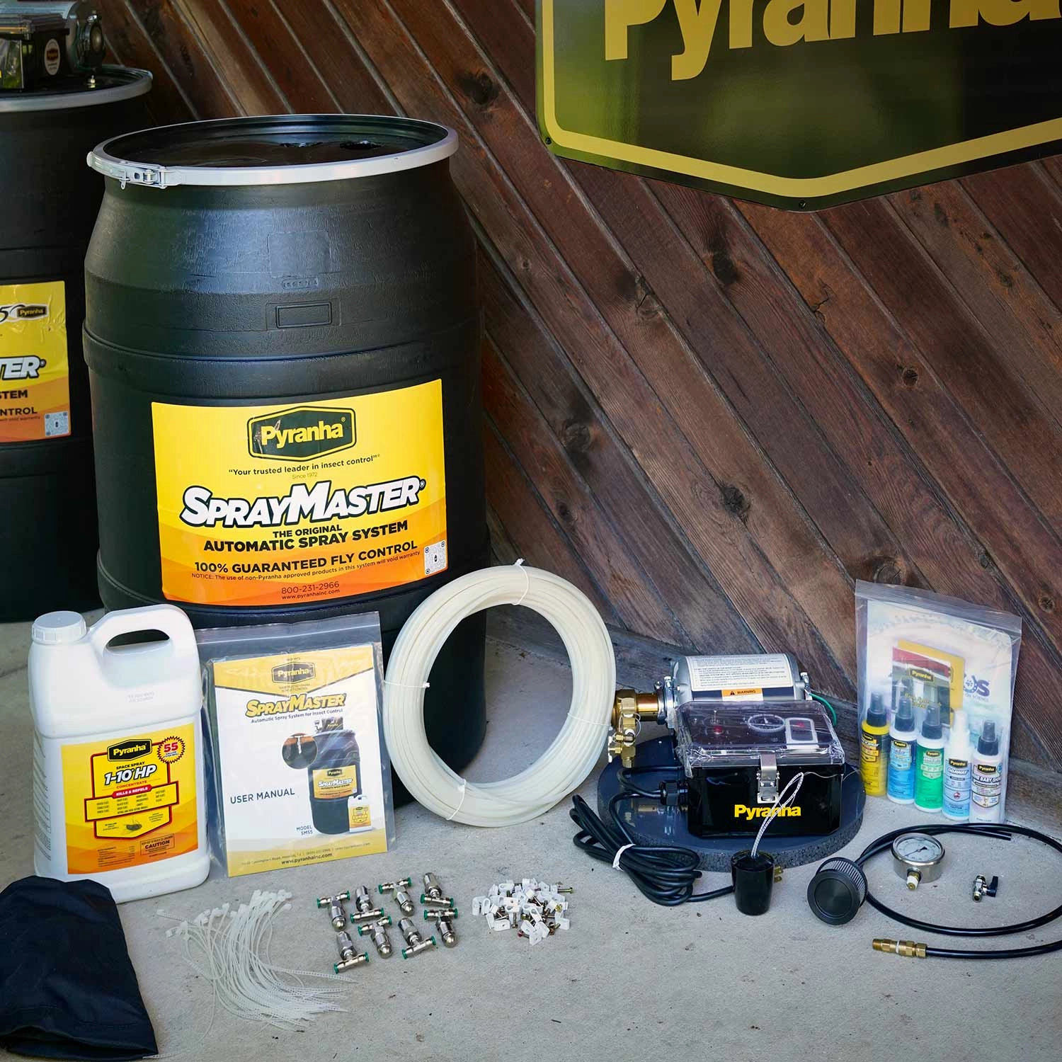 Pyranha SprayMaster Misting Barn Fly Spray System Kit & Accessories