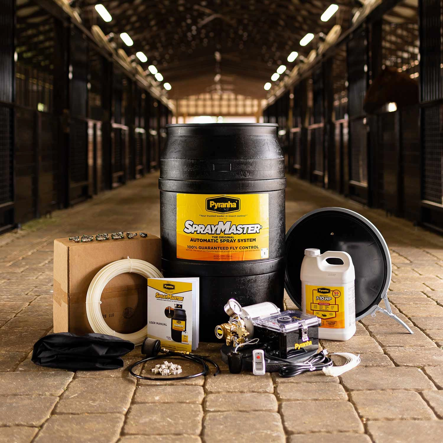 Pyranha SprayMaster Misting Barn Fly Spray System Kit & Accessories