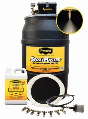Pyranha SprayMaster Misting Barn Fly Spray System Kit & Accessories pet shampoo pet brush pet wipes pet scissors pets comb