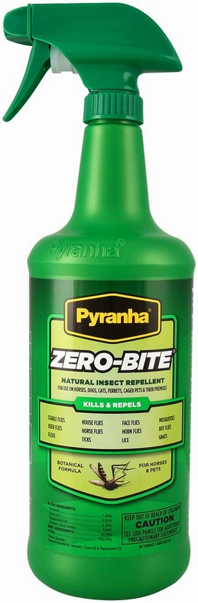 Pyranha Zero-Bite Natural Fly Spray pet shampoo pet brush pet wipes pet scissors pets comb