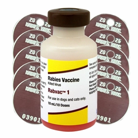 RabVac 1 Rabies Vaccine Kit with Tags cat beds cat scratching post cat shampoo cat tunnel cat brush