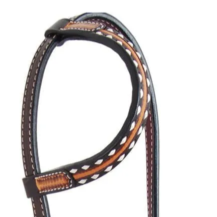 Rafter T Tooled Sunflower with Buckstitch One Ear Headstall