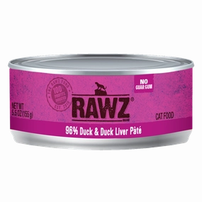 RAWZ 96% Duck & Duck Liver Pate Wet Cat Food cat supplies cat house cat tree cat feeder cat collar
