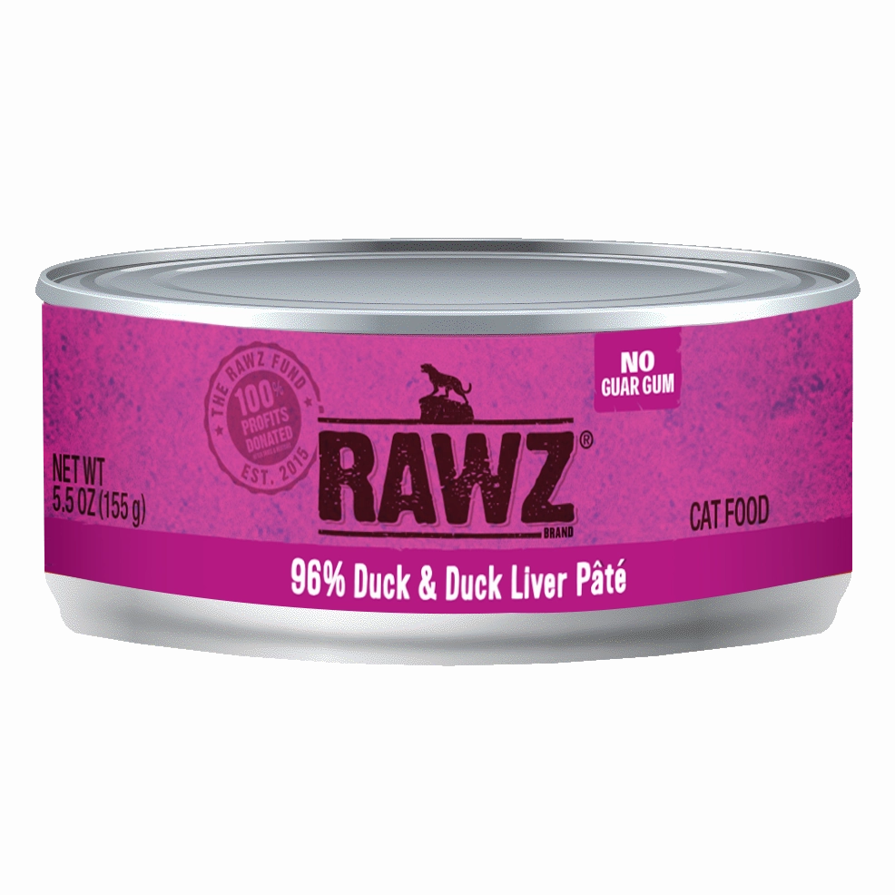 RAWZ 96% Duck & Duck Liver Pate Wet Cat Food cat supplies cat house cat tree cat feeder cat collar