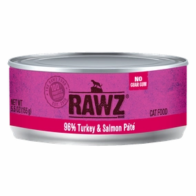 RAWZ 96% Turkey and Salmon Pate Wet Cat Food cat supplies cat house cat tree cat feeder cat collar