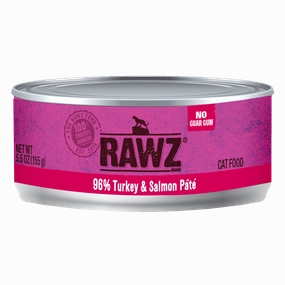 RAWZ 96% Turkey and Salmon Pate Wet Cat Food cat treats toys for cats cat hair remover cat cleaning supplies cat food bowl