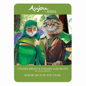 RAWZ Aujou Chicken & Chicken Liver Wet Cat Food cat supplies cat house cat tree cat feeder cat collar