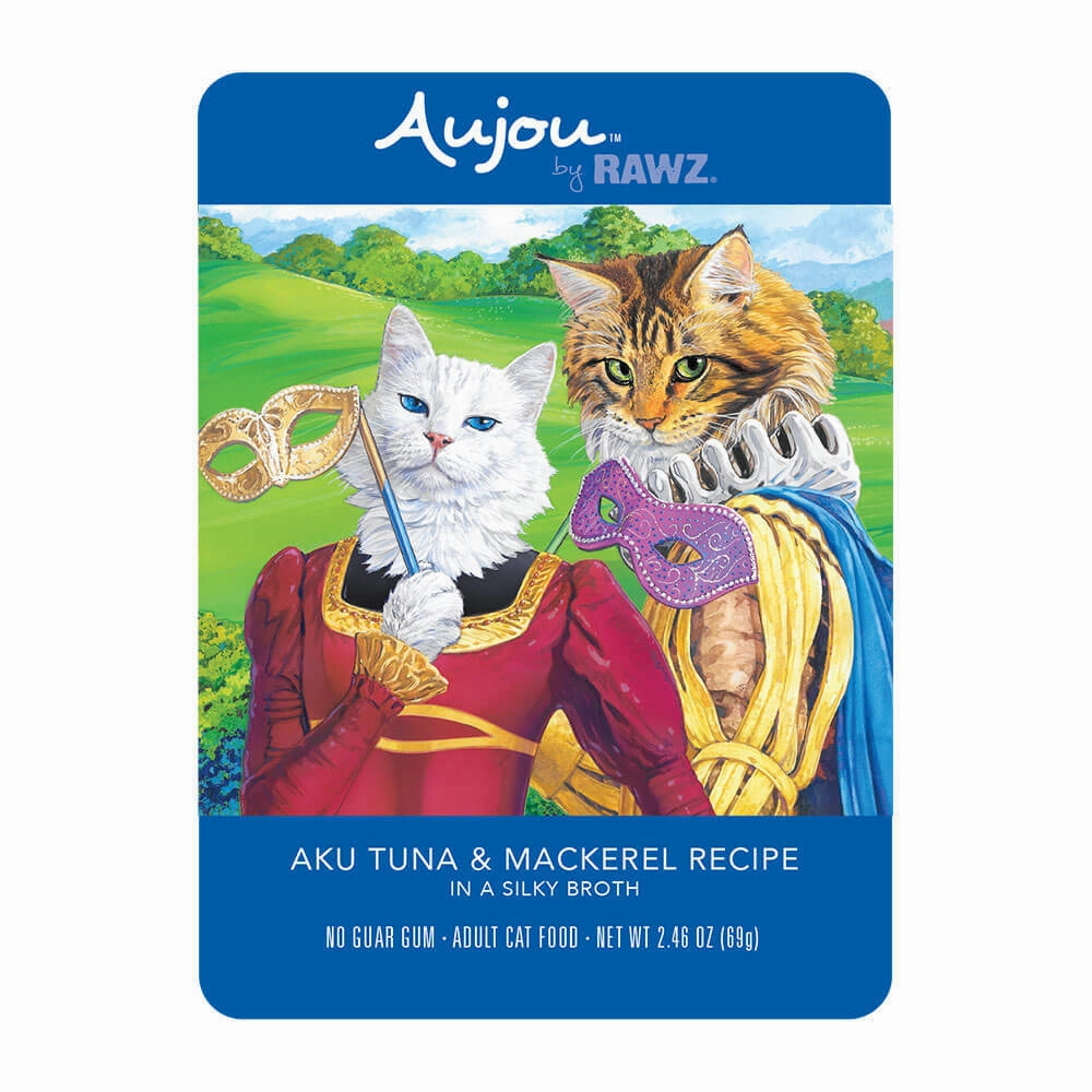 RAWZ Aujou Tuna & Mackeral Wet Cat Food cat treats toys for cats cat hair remover cat cleaning supplies cat food bowl