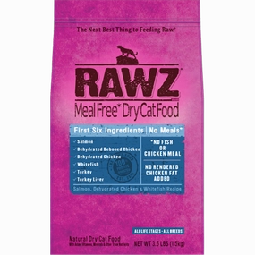 RAWZ Meal Free Salmon, Chicken, and Whitefish Dry Cat Food cat treats toys for cats cat hair remover cat cleaning supplies cat food bowl