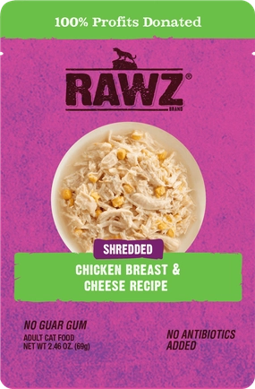 RAWZ Shredded Chicken Breast & Cheese Wet Cat Food Pouch cat treats toys for cats cat hair remover cat cleaning supplies cat food bowl