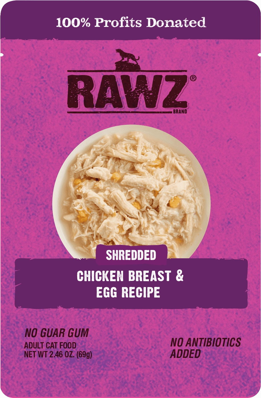 RAWZ Shredded Chicken Breast & Egg Wet Cat Food Pouch cat treats toys for cats cat hair remover cat cleaning supplies cat food bowl