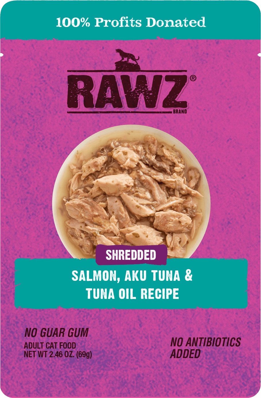 RAWZ Shredded Salmon, Aku Tuna & Tuna Oil Wet Cat Food Pouch cat treats toys for cats cat hair remover cat cleaning supplies cat food bowl