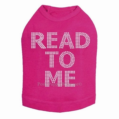 Read To Me (Therapy Dog) Rhinestone Tanks- Many Colors