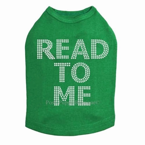 Read To Me (Therapy Dog) Rhinestone Tanks- Many Colors