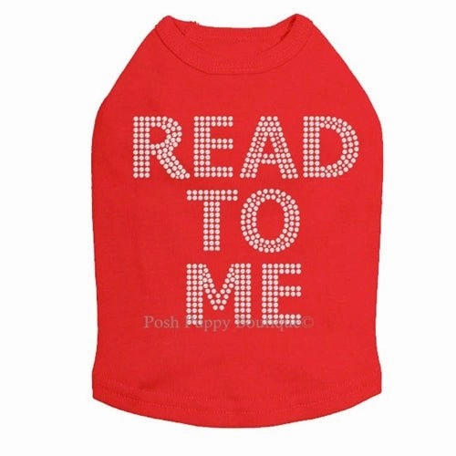 Read To Me (Therapy Dog) Rhinestone Tanks- Many Colors