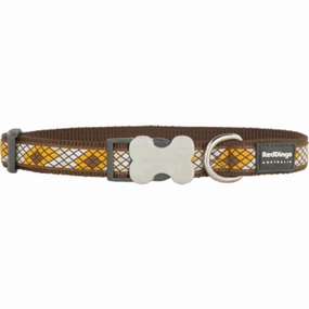 Red Dingo Monty Dog Collar (Brown) dog bones rawhide chew sticks dog jerky bacon bone