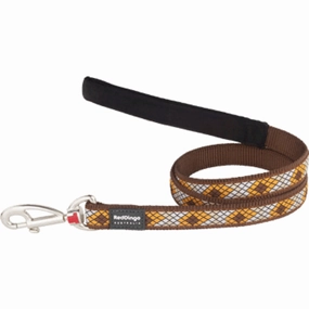 Red Dingo Monty Fixed Length Lead Dog Leash (Brown) dog bones rawhide chew sticks dog jerky bacon bone