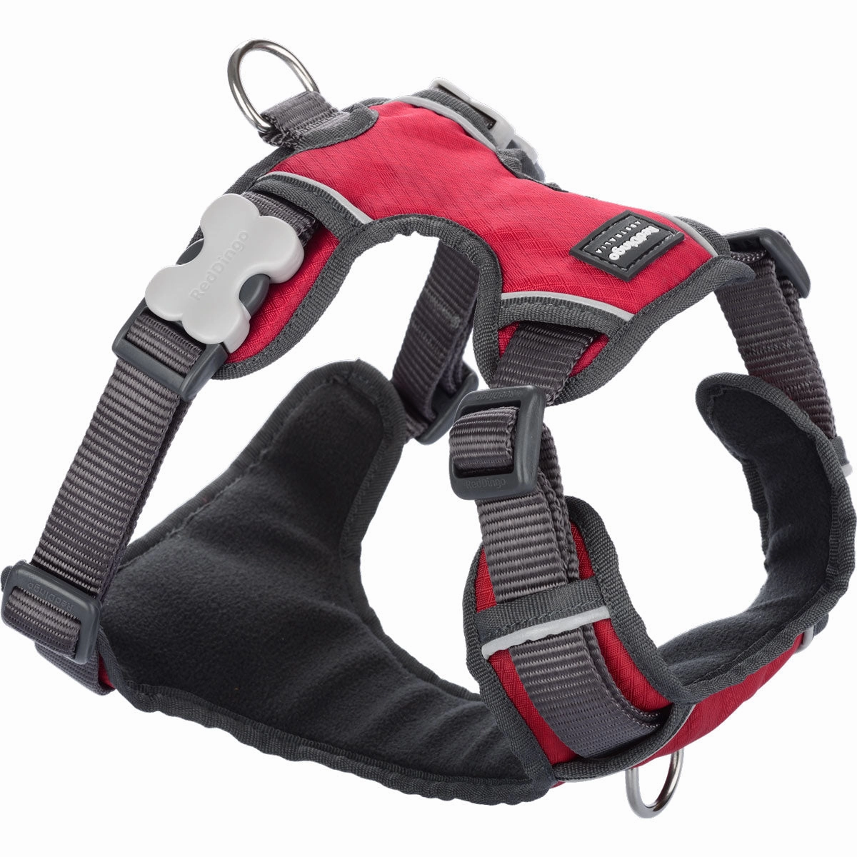 Red Dingo Padded Harness - Red dog leash harness set dog leash clip rope dog leash retractable leash