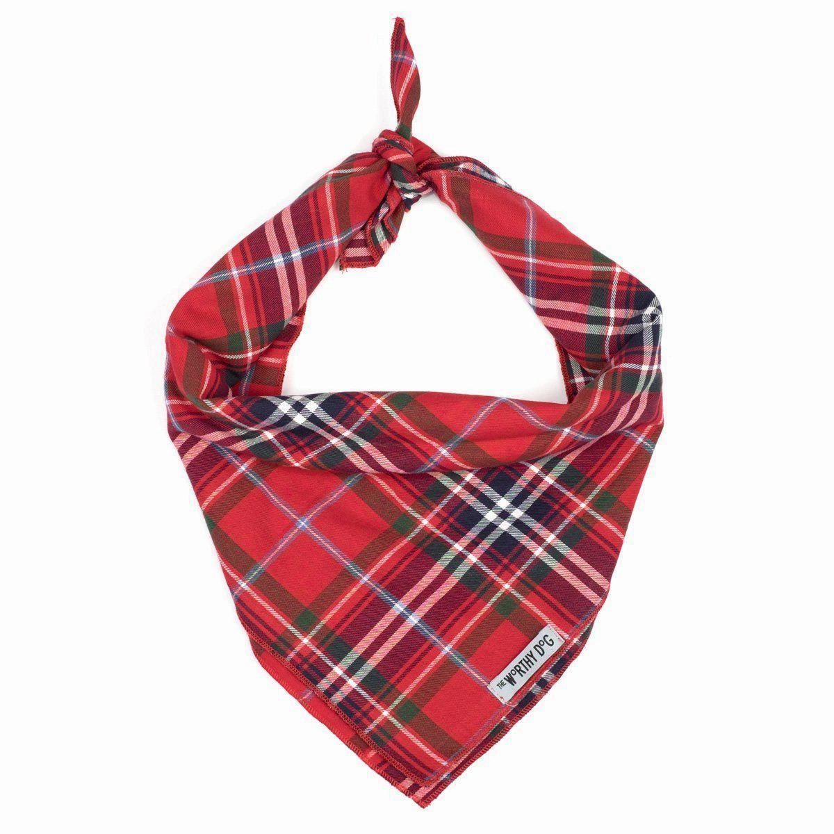 Red Plaid Dog Bandana