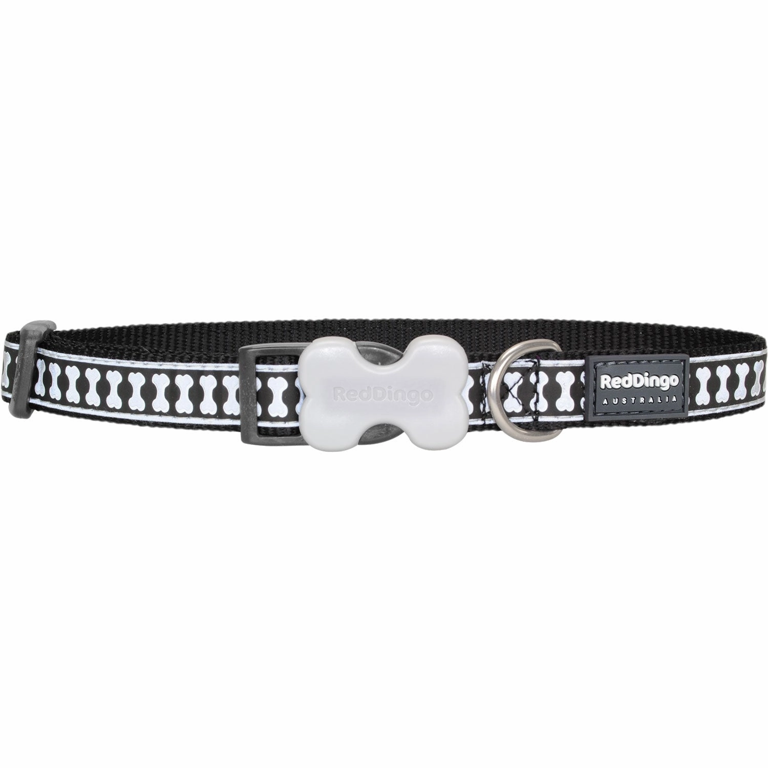 Reflective Bones Black Dog Collar dog leash harness set dog leash clip rope dog leash retractable leash