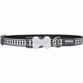 Reflective Bones Black Dog Collar dog leash harness set dog leash clip rope dog leash retractable leash