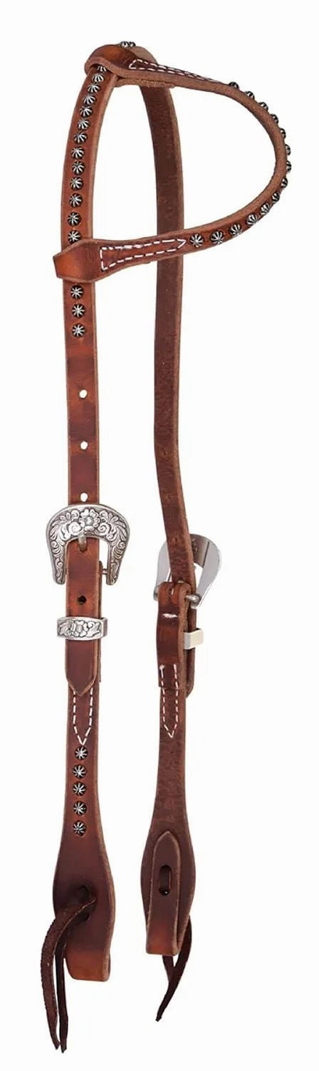 Reinsman Rosewood & Spots One Ear Headstall, Full cat fur care cat grooming tools cat deshedding brush cat bath kit cat nail trimmer