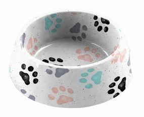 Retro Paw Print Bowl cat beds cat scratching post cat shampoo cat tunnel cat brush