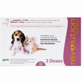Revolution For Puppies & Kittens Up To 5lb 3pcs pet health pet wellness pet pain relief pet probiotic pet calming