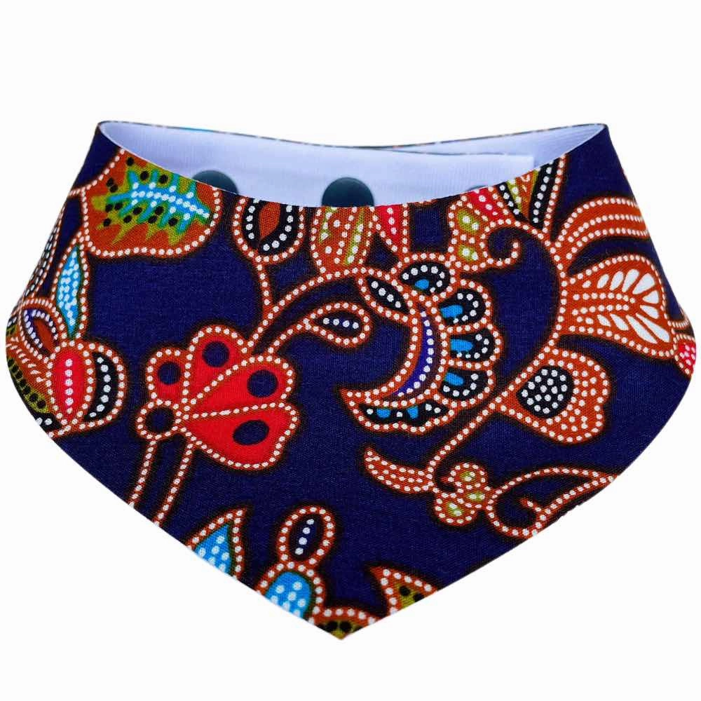 RuffCo Handcrafted Reversible Bandana For Cats & Dogs (Blue Batik) cat leash cat bowtie cat hat cat bandana cat costume
