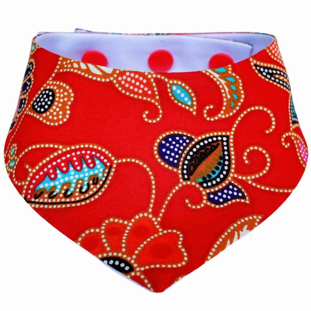 RuffCo Handcrafted Reversible Bandana For Cats & Dogs (Red Batik) grain free dog food natural dog biscuits high protein dog food dog food pack dog meat sticks