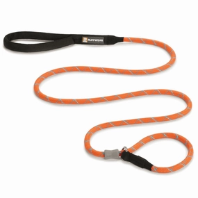 Ruffwear Just-a-Cinch Reflective Rope Slip Dog Leash (Pumpkin Orange) puppy food dog jerky treats dog dental treats dog chicken strips organic dog food