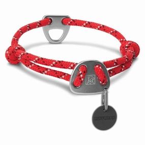 Ruffwear Knot-a-Collar Reflective Adjustable Rope Dog Collar (Red Currant) puppy food dog jerky treats dog dental treats dog chicken strips organic dog food