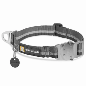Ruffwear Top Rope Reflective Ballasted Dog Collar (Granite Gray) puppy food dog jerky treats dog dental treats dog chicken strips organic dog food