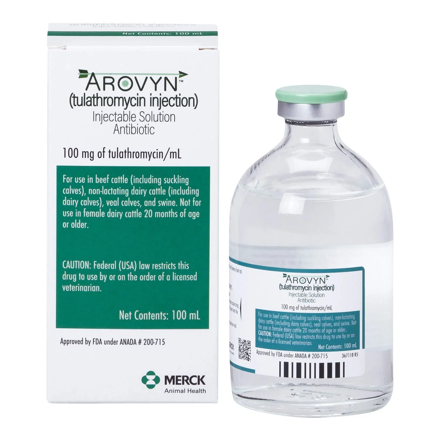 Rx Arovyn (tulathromycin) Injectable Solution for Swine & Cattle