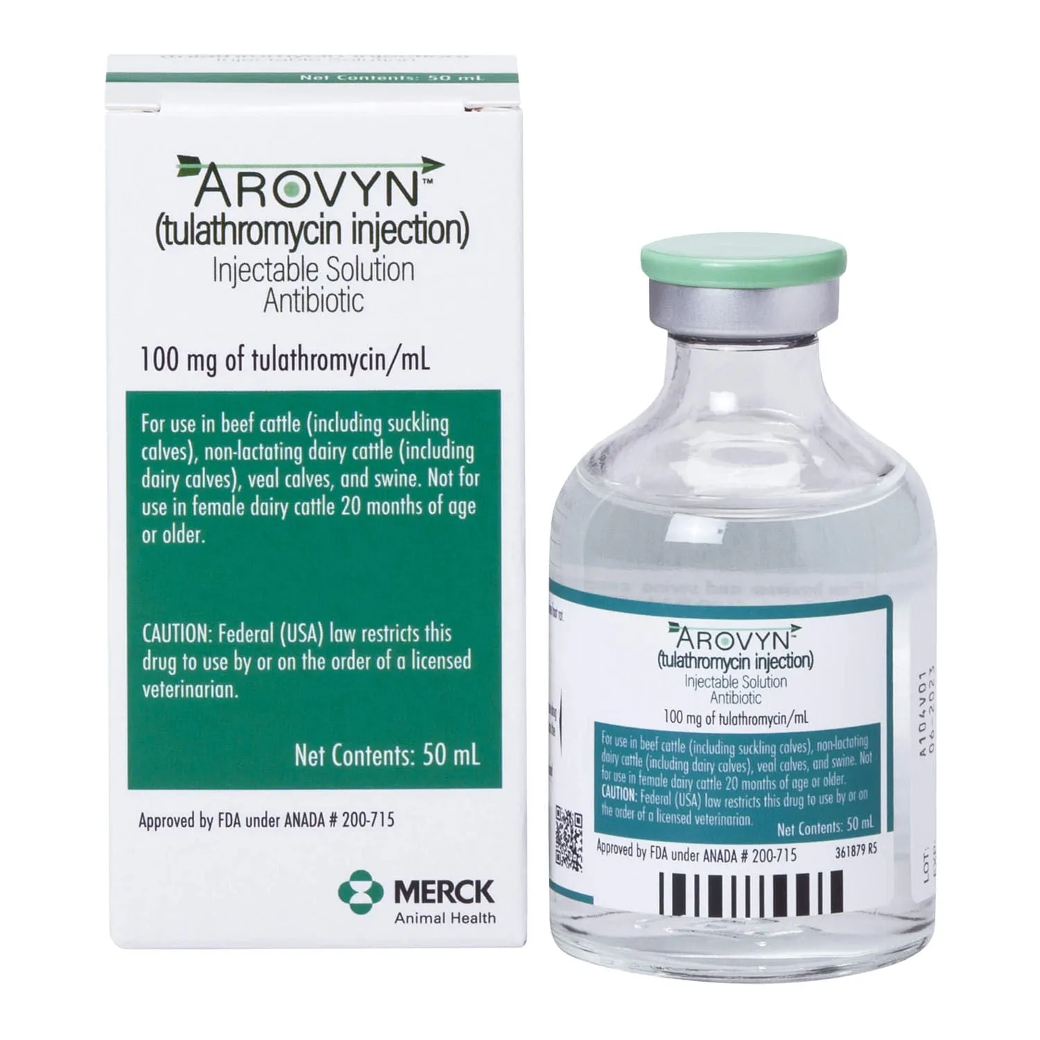 Rx Arovyn (tulathromycin) Injectable Solution for Swine & Cattle