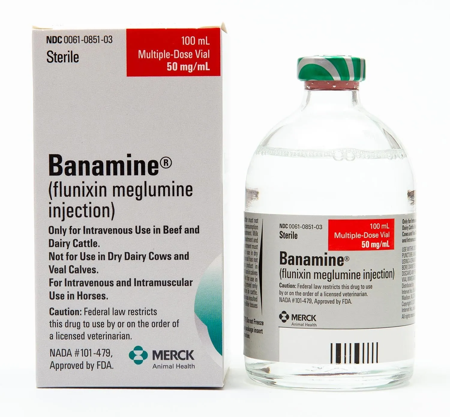 Rx Banamine (flunixin meglumine) Injection Solution, 50 mg/mL