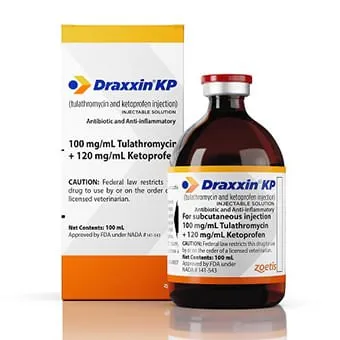 Rx Draxxin KP (tulathromycin and ketoprofen) Injectable Solution for Cattle