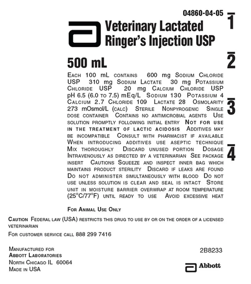 Rx Lactated Ringer's Electrolyte Injection Solution