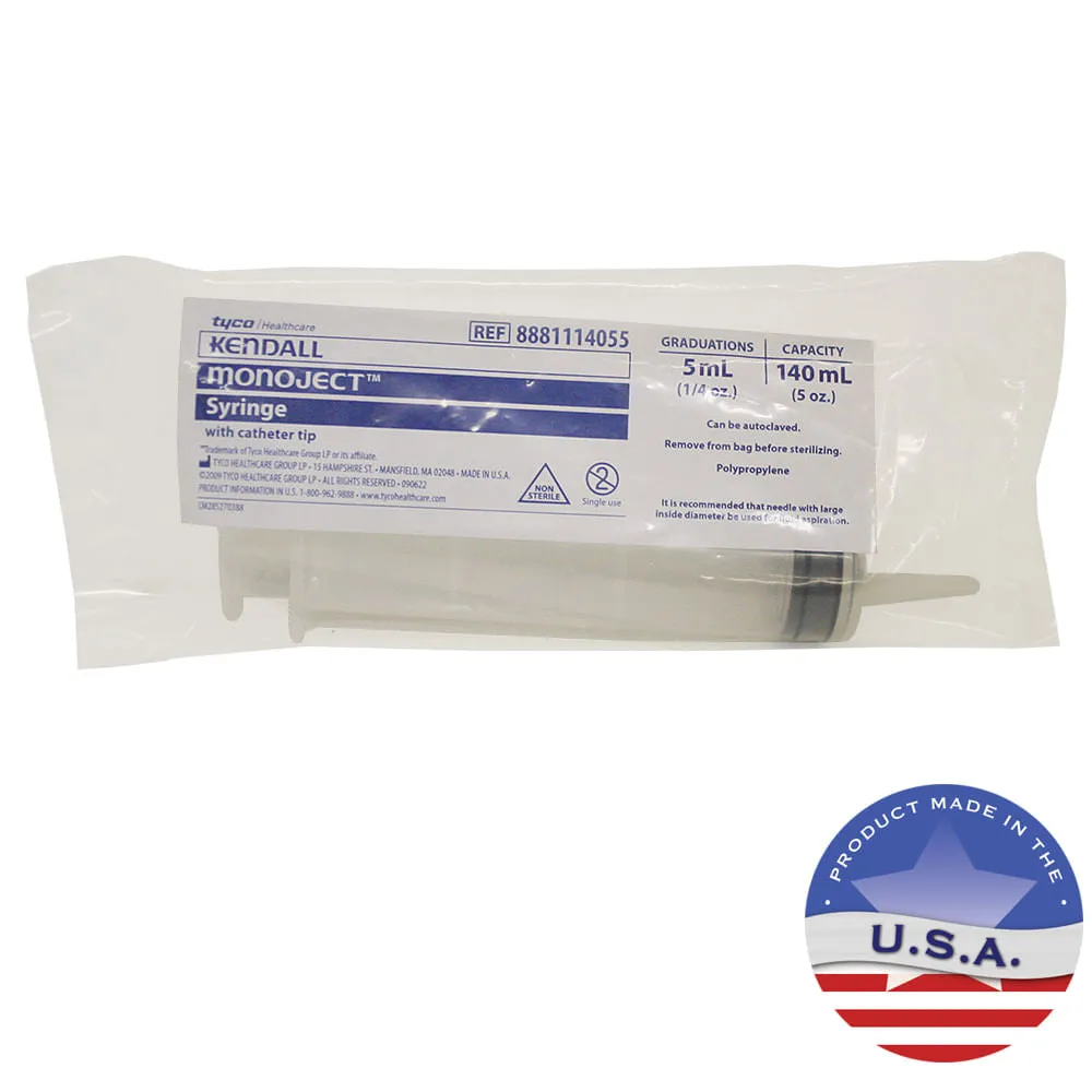 Rx Monoject Syringe with 140 cc Catheter Tip