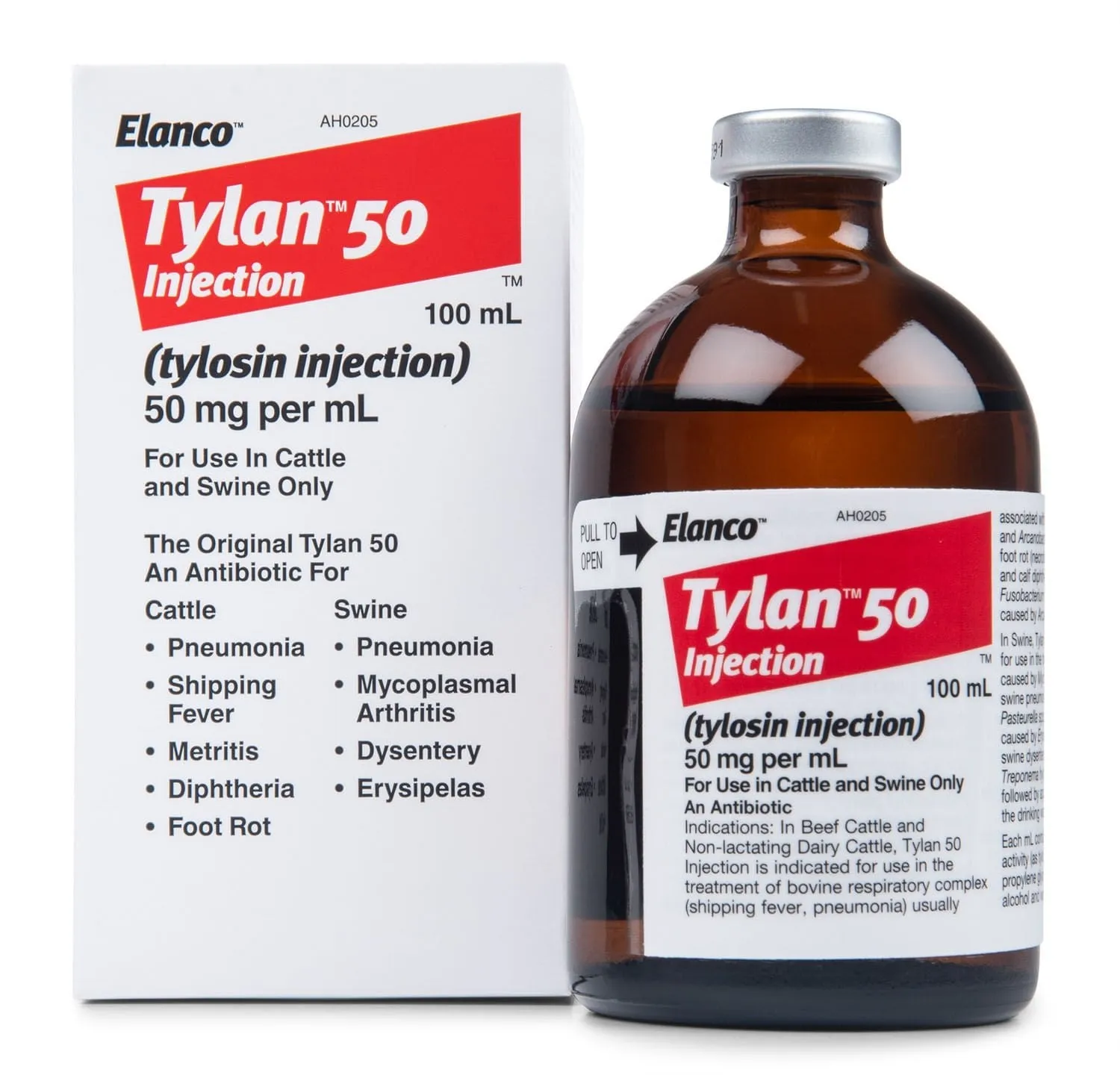 Rx Tylan 50 Injection, 100 mL