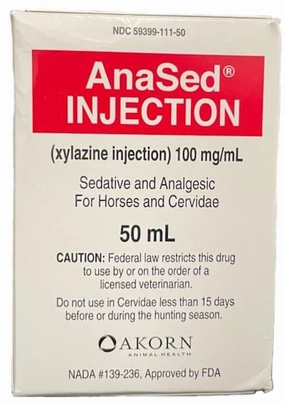 Rx AnaSed (xylazine) Injection, 100mg/ml x 50ml for Horses cat beds cat scratching post cat shampoo cat tunnel cat brush