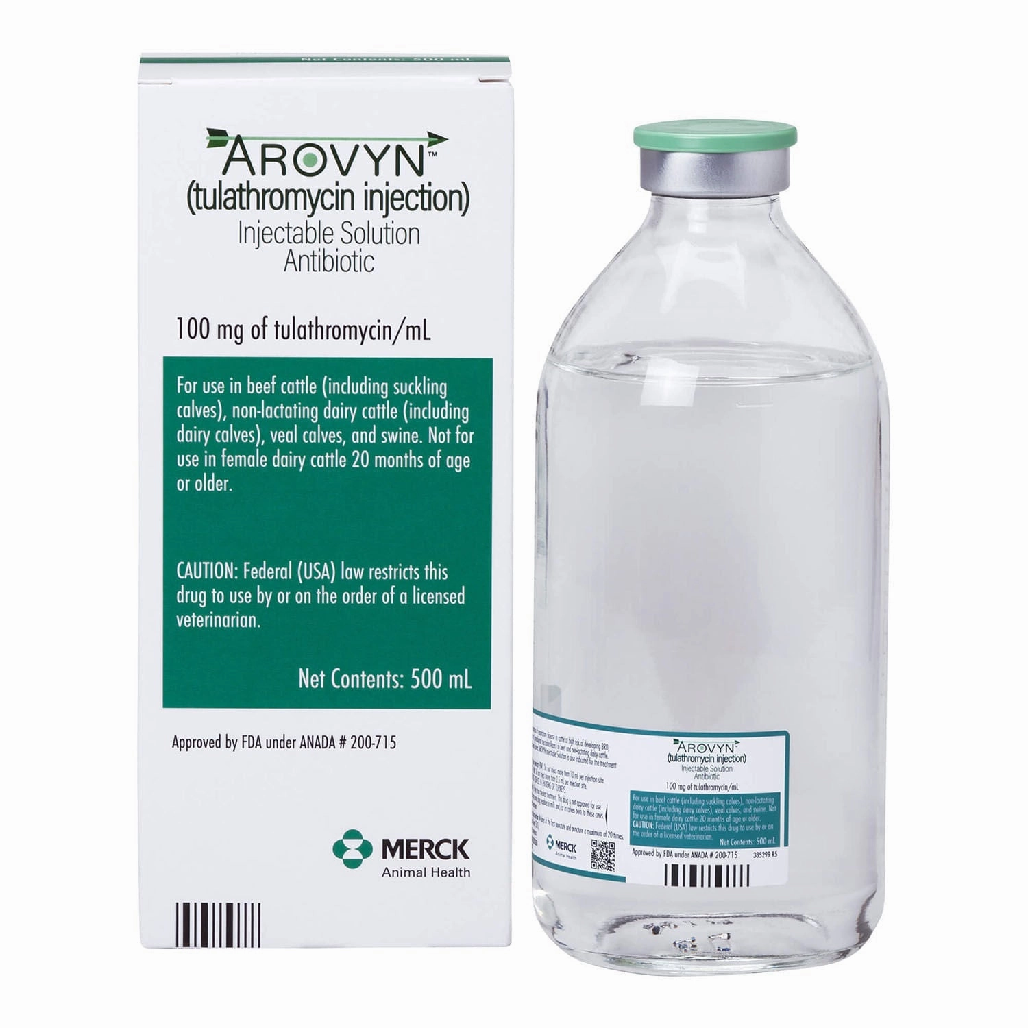 Rx Arovyn (tulathromycin) Injectable Solution for Swine & Cattle