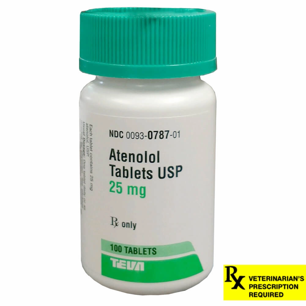 Rx Atenolol, 25mg x 100 Tablets cat beds cat scratching post cat shampoo cat tunnel cat brush