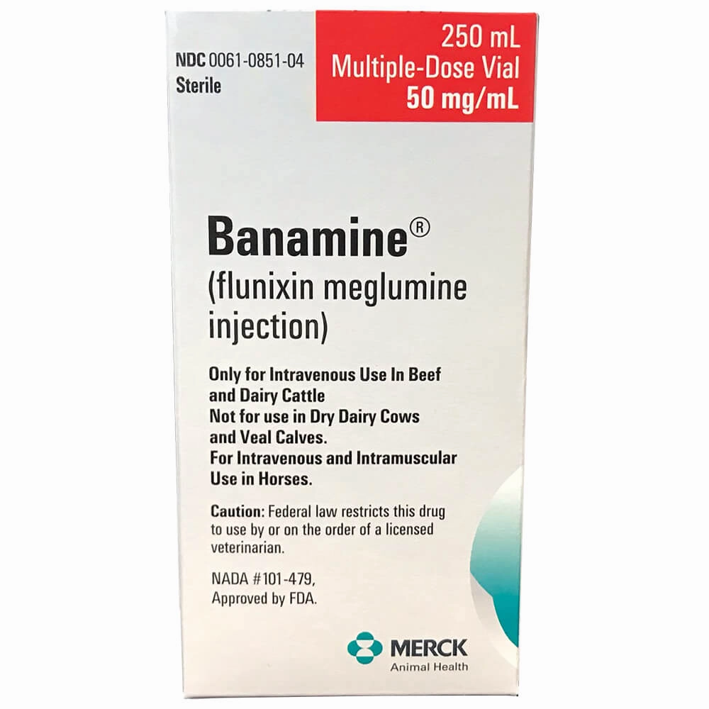 Rx Banamine (flunixin meglumine) Injection Solution, 50 mg/mL