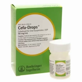 Rx Cefa-Drops (cefadroxil) for Cats & Dogs, 50mg/ml x 15ml cat climbing tree cat hammock cat steps cat grooming kit cat safety gate