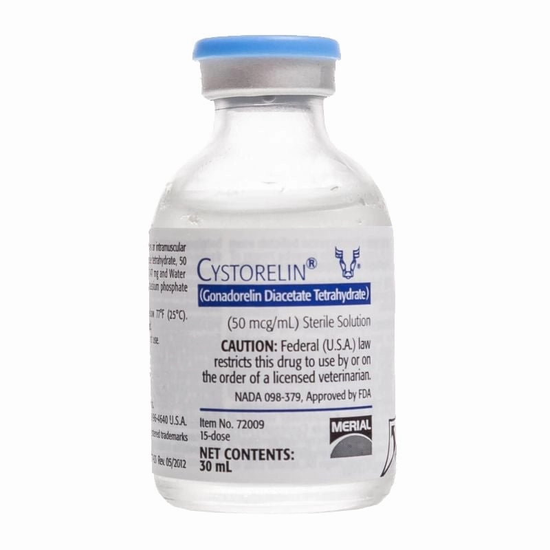Rx Cystorelin (gonadorelin diacetate tetrahydrate) Solution Vial for Cattle