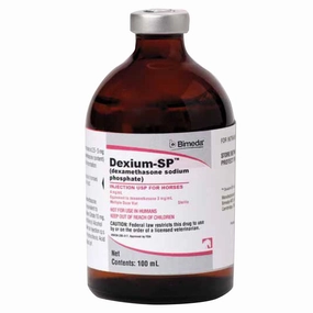 Rx Dexium SP (dexamethasone sodium phosphate) Injection for Horses, 4mg/ml x 100 ml poultry remedies poultry supplement goat vitamins sheep probiotics animal health boost