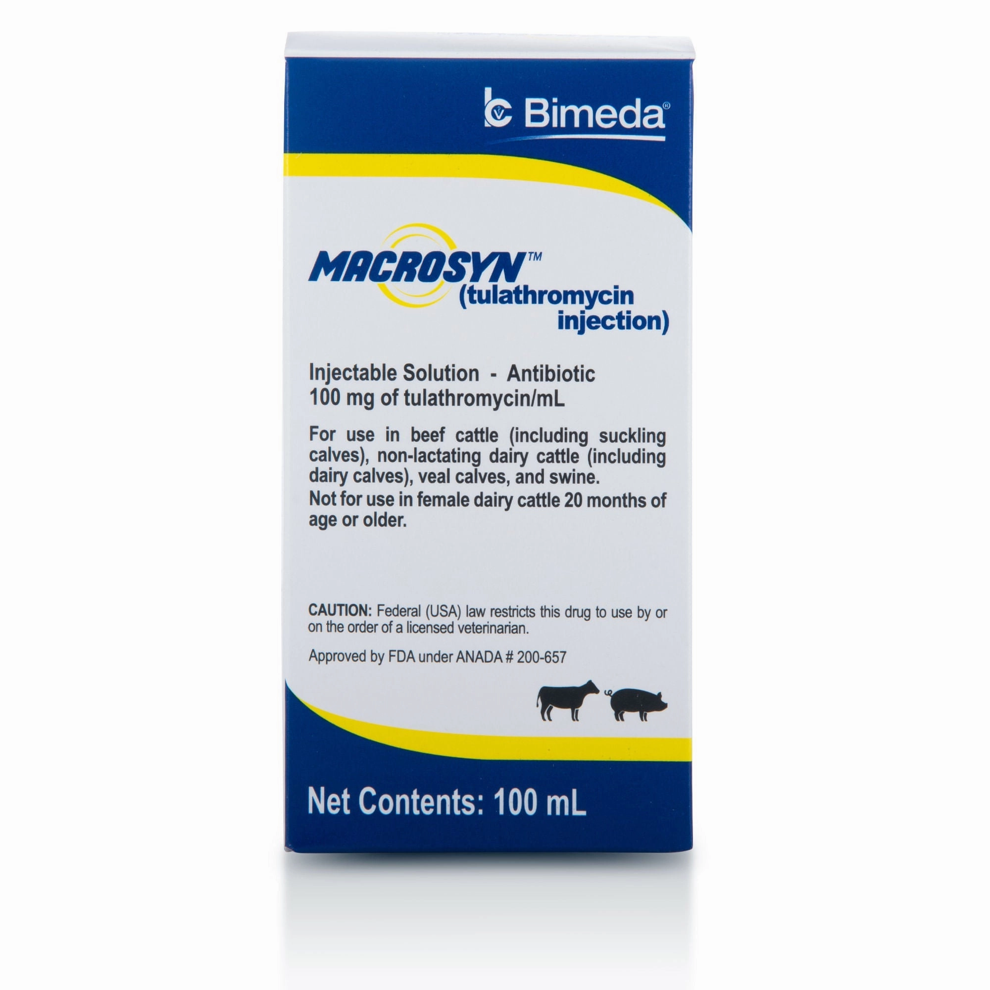 Rx Macrosyn (tulathromycin) Injection for Swine & Cattle